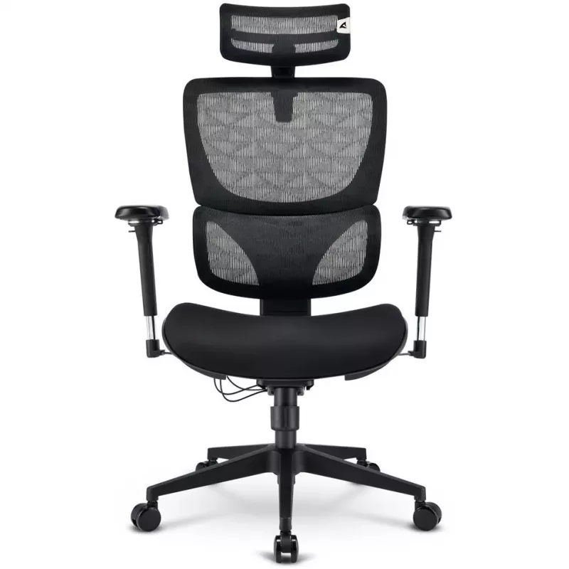 Kontoritool Sharkoon OfficePal C40 — must, ergonoomiline disain, reguleeritav kõrgus