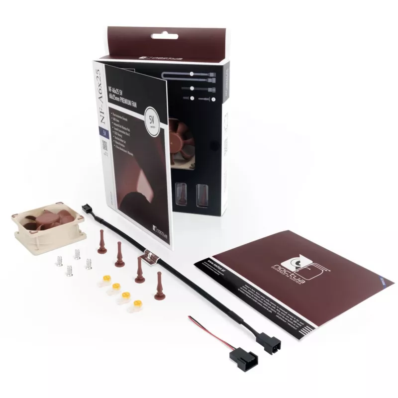 Arvutikorpuse ventilaator Noctua NF-A6x25 5V — 60 mm, 3000 p/min, 29,2 m³/h, valge
