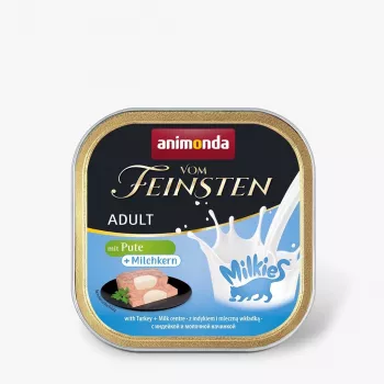 Märg kassitoit animonda Vom Feinsten Adult Milkies Turkey Milky Filling 100 g — märg toit, 100 g, kalkun, valk 9%, rasv 5.1%