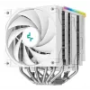 Õhkjahuti DeepCool AK620 Digital SE Valge — kahe 120 mm ventilaatoriga, 6 soojustoru, PWM, LGA 1700 tugi, sisseehitatud ekraan