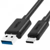 UNITEK Y-C474BK USB-kaabel USB 3.2 Gen 1 (3.1 Gen 1) 1 m USB A USB C Must