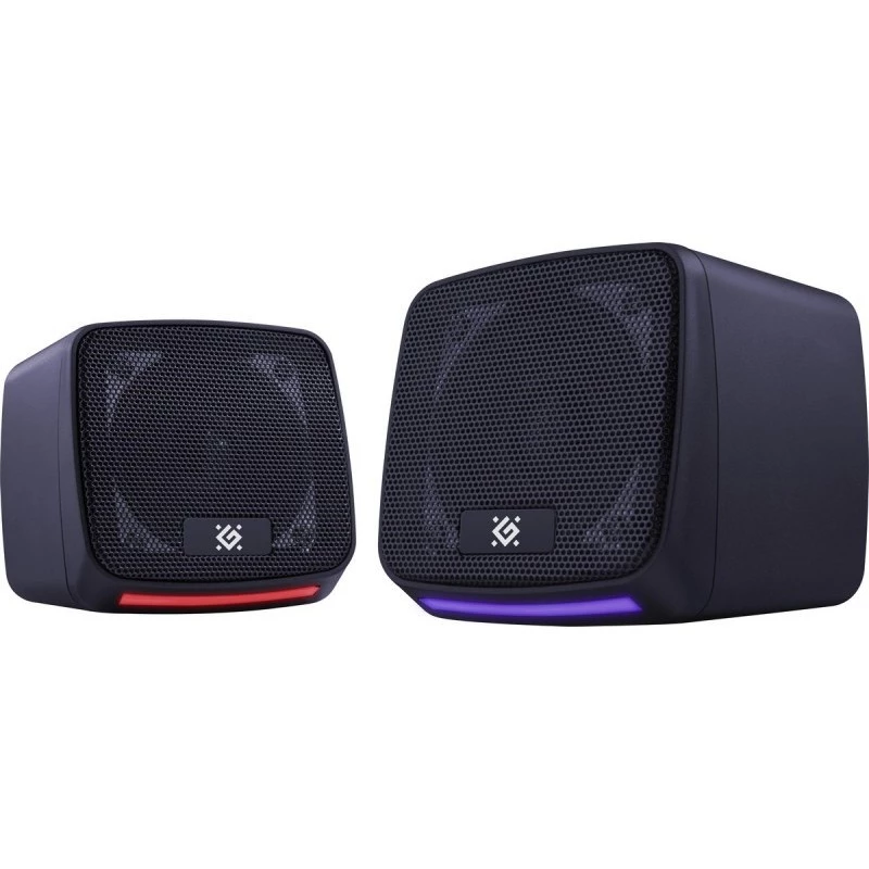 PC-kõlarid DEFENDER J3 2.0 6W LED USB, 2×3W RMS, 90–20000 Hz, 3,5 mm, must