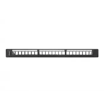 Patch panel 1U LANBERG PPKS-1124-B, 24 porti, 1U, ABS, must, 482.6×44.5×154 mm