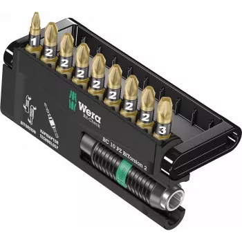 Wera Tools 05347153001 - Kuuskant - Pozidriv - 1 x 1/4x75 1 x PZ 1x25 7 x PZ 2x25 1 x PZ 3x25 - 25,4 / 4 mm (1 / 10,20cm (4) ) - Kuuskant (05347153001)