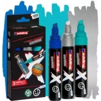 Marker set Edding 4-6900-3-1 — 3 pcs, ots 2.0–10.0 mm, sorteeritud värvid