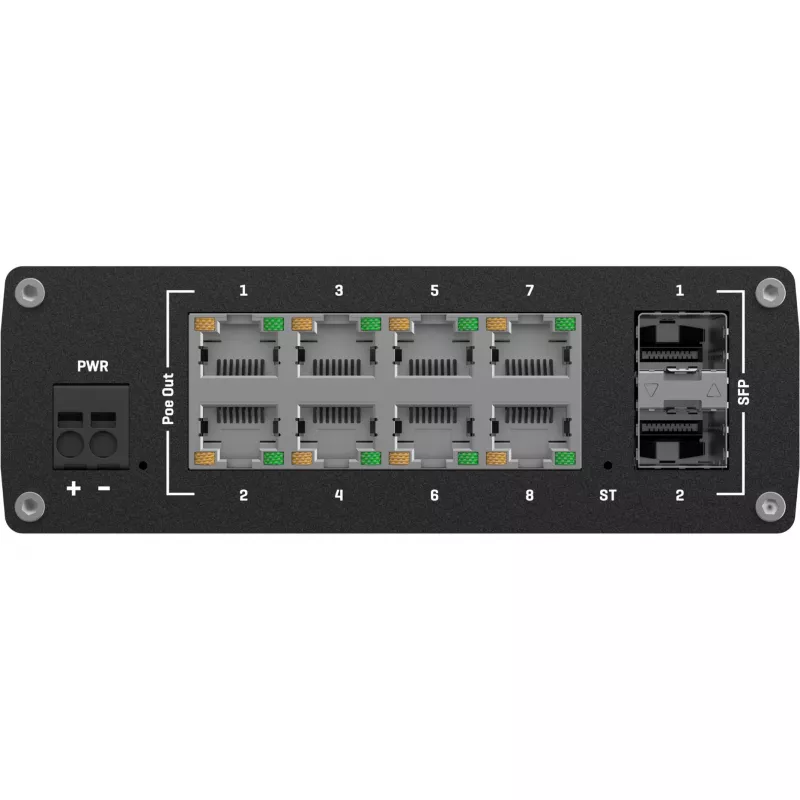 Teltonika TSW202 Hallatav L2 Gigabit Ethernet (10/100/1000) Power over Ethernet (PoE) Alumiinium, Sinine