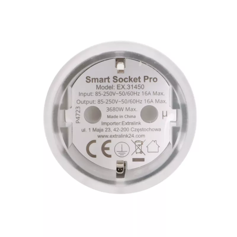 Extralink Smartlife Smart Socket SC Pro, Zigbee, Homekit, Tuya, 3680W nutipistik