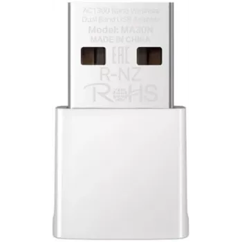 võrk USB adapter MERCUSYS MA30N — kaheribaline Wi‑Fi (2,4/5 GHz), 400/867 Mbit/s, USB 2.0, sisemine antenn, valge
