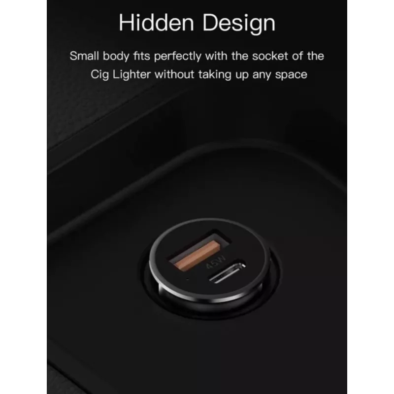 Auto laadija Orsen C8 45W — 45W USB-C PD kiirlaadimine, must
