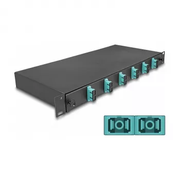 DeLOCK fiiberoptiline jätkukarp 67001 Must Metall 482x220x44mm