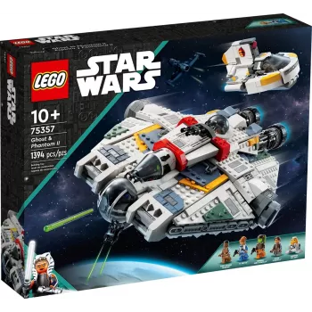 LEGO Star Wars mängukomplekt 75357 — The Ghost ja Phantom II, 1394 osa, 4 minifiguuri, vanus 10+