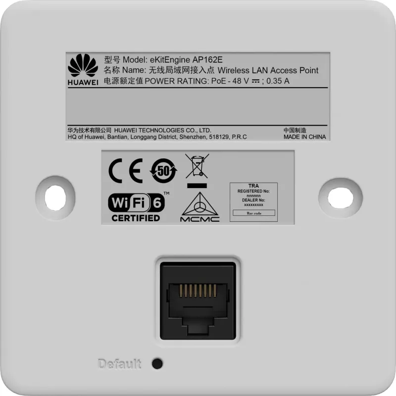 Huawei AP162E - WiFi6 sisene kaheribaline pääsupunkt - nutikas antenn