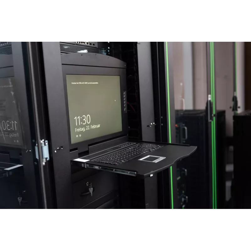 KVM-konsool Digitus 19-tolline LCD 8-pordiline VGA US-klaviatuur