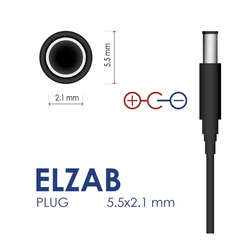 Akyga AK-PD-33 toiteadapter ELZAB Jota / K10 / Mini E kassaaparaatidele, 12 V, 1 A, 12 W, 5,5 x 2,1 mm, 1,5 m