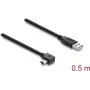 USB A – Mini-USB B kaabel DELOCK 81650 — USB 2.0, 2 m, must