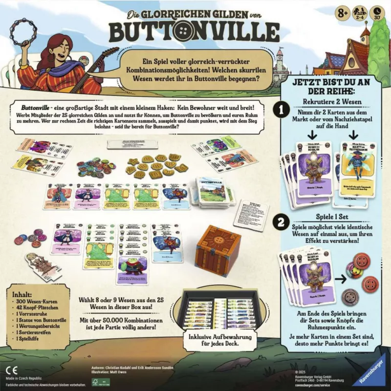 The Glorious Guilds of Buttonville, kaardimäng