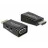 Adapter DeLOCK 65901 HDMI A - VGA ja 3,5 mm heli, must