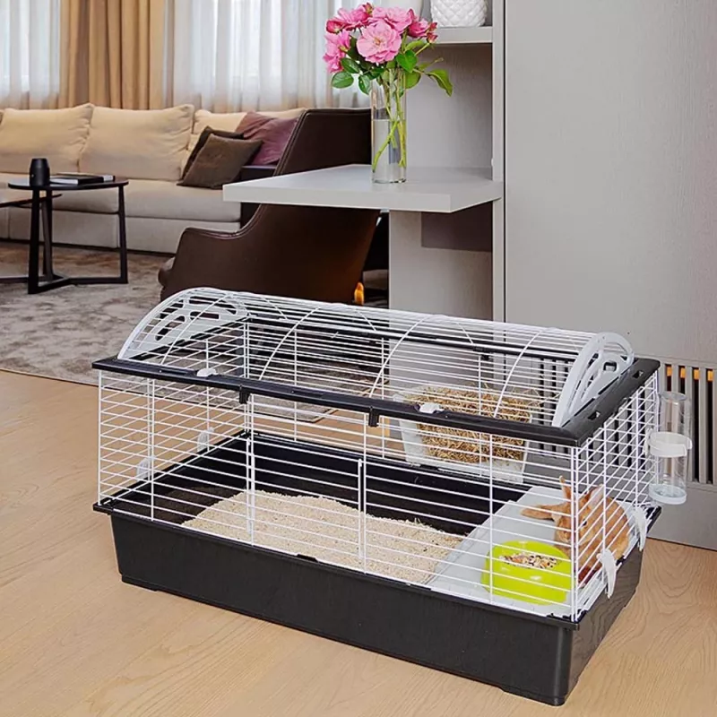Puur FERPLAST Casita 100 küülikutele ja merisigadele, Metall/Plast, 960×570×560 mm, Taupe/Valge