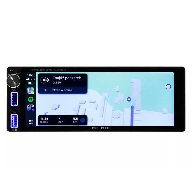 Auto raadio AVH-686A 1DIN 7 tolli RDS MP3/USB/micro SD/BLUETOOTH