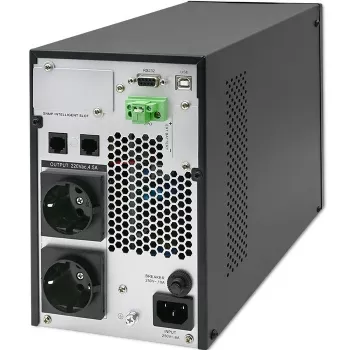 Qoltec Katkematu toiteallikas (UPS) | 1kVA | 1000W | Võimsustegur 1.0 | LCD | EPO | USB | Online