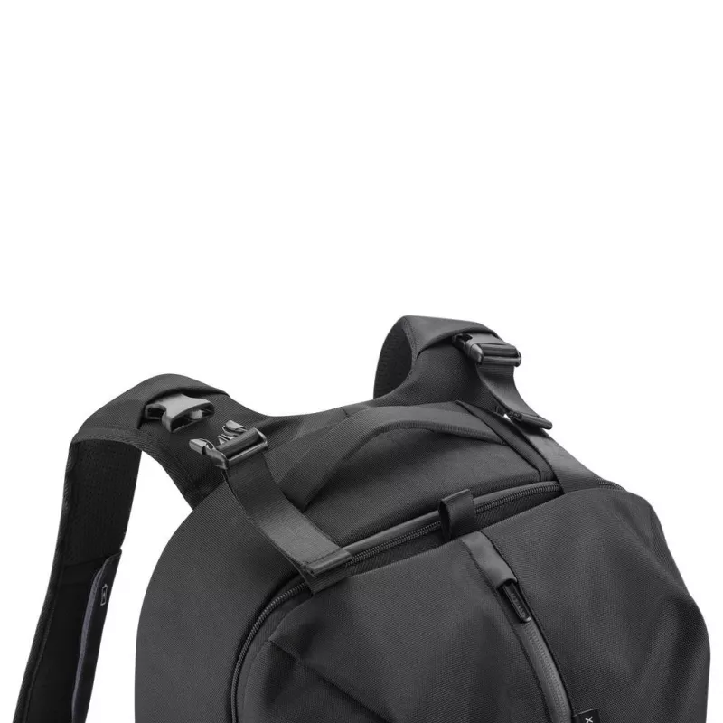 Seljakott XDDESIGN FLEX GYM BAG — 24 L, mahutab 15,6 tolli / 39,6 cm tahvelarvutit/sülearvutit, polsterdatud reguleeritavad rihmad, must