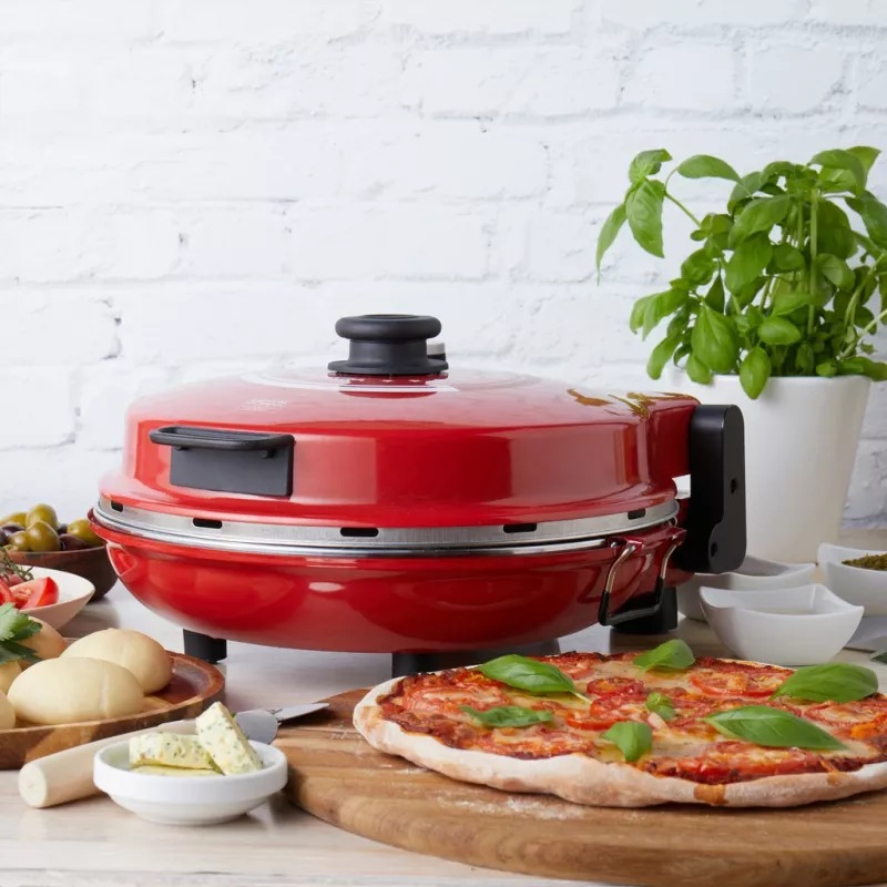 Pitsavalmistaja Petra PT5666VDE Bella Pizza 1200 W mittenakkuva pinnaga, lauapealne pitsaahi