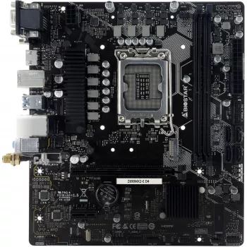 Emaplaat BIOSTAR Z690MX2-E D4 mikro-ATX, Intel Z690, LGA 1700, DDR4, 2x DIMM, 64 GB, 2,5Gb LAN, 4x SATA III, 1x M.2