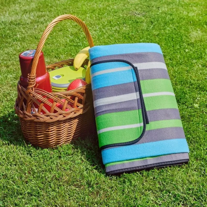 Piknikutekk PROMIS KP200PZ, rohelised triibud, 200 x 150 cm