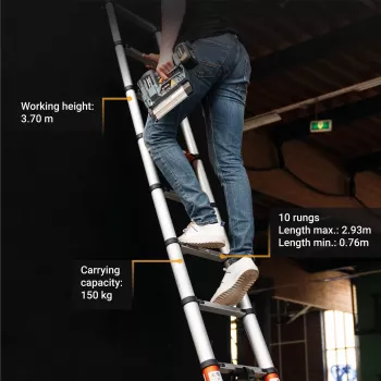 Teleskoopredel Batavia B.V. Giraffe AIR 2,93 m — kompaktne pikendatav redel