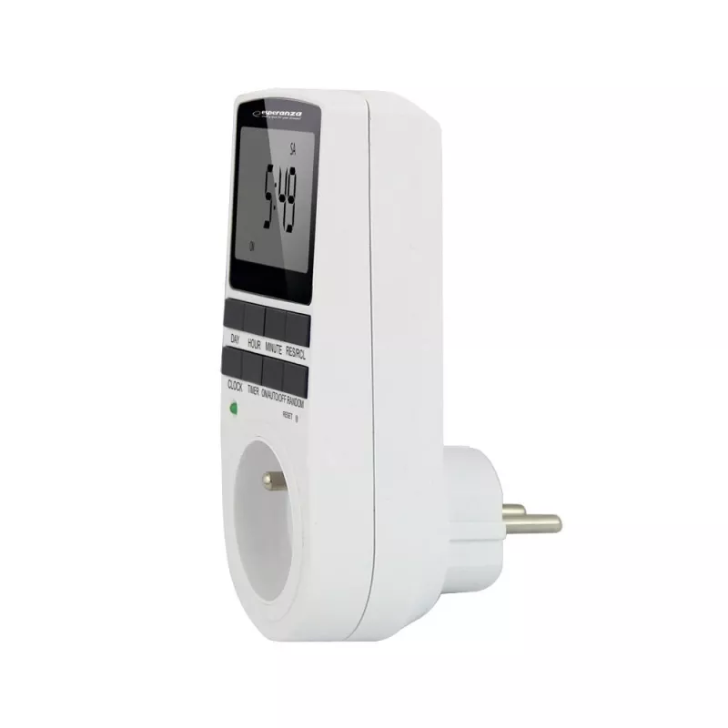 Loendustaimer ESPERANZA ELA101 — 99-minutiline taimer, LCD-ekraan, 230 V AC, 16 A