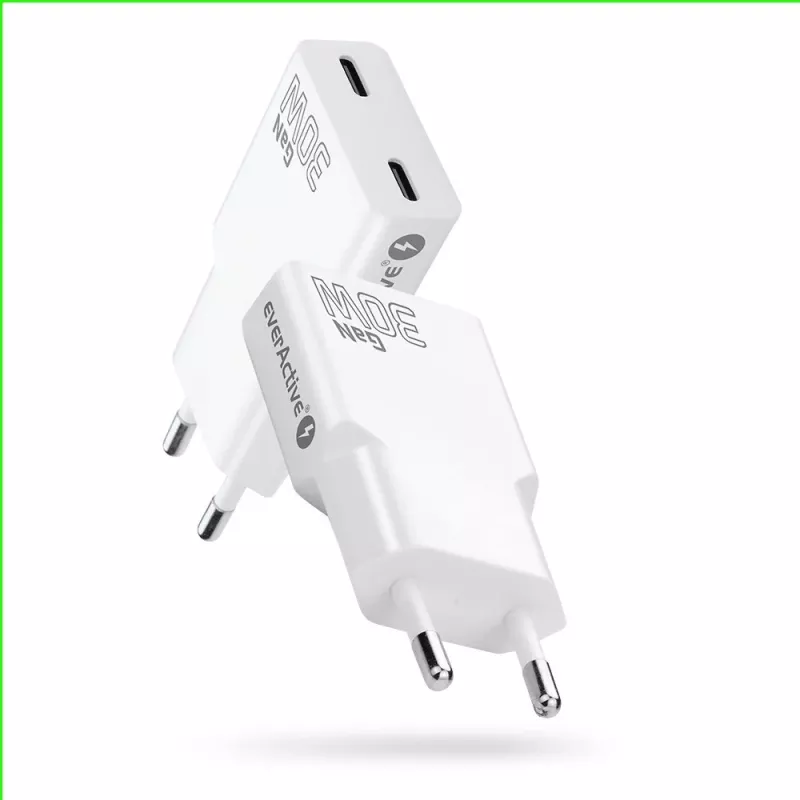 Toiteadapter everActive SC-385Q Super õhuke QC 4 kiirlaadimine — USB-kiirlaadija, kompaktne disain