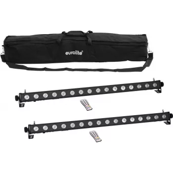 Valgustus: EUROLITE PIX-16 QCL 2x LED par-valgustid pehmekotiga