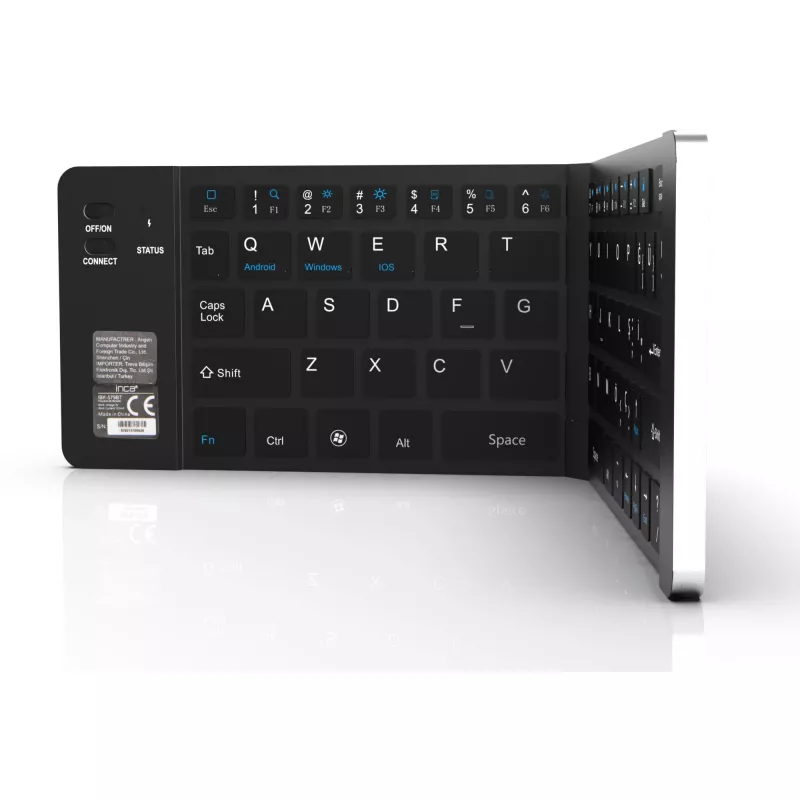 Juhtmevaba klaviatuur Inca IBK-579BT Bluetooth 66 klahvi metallikhõbedane