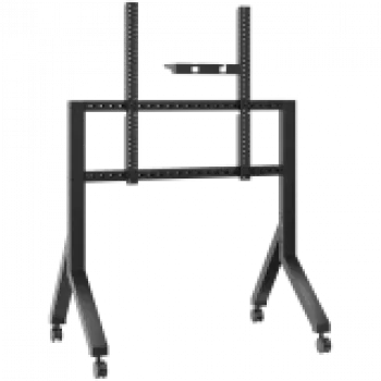 Mobiilne telerialus ONKRON TS2081-B 70–110-tollistele teleritele, must, ratastel terasest põrandakinnitus, 125 kg kandevõime, VESA 200x200–1000x800