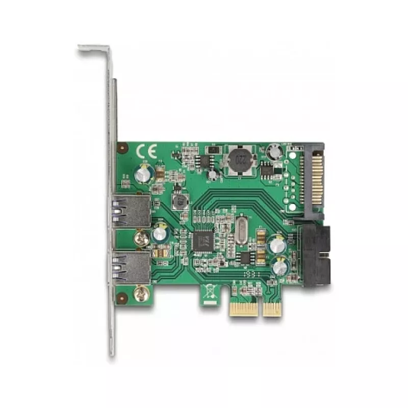 DeLOCK PCI Express x1 kaart 2 x USB 3.2 Gen 1 Type-A + 1 x sisemine 19-pin päis