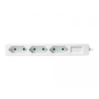 Pikendusjuhe LogiLink LPS229 1,5 m 3 vahelduvvoolupesa siseruumidesse valge