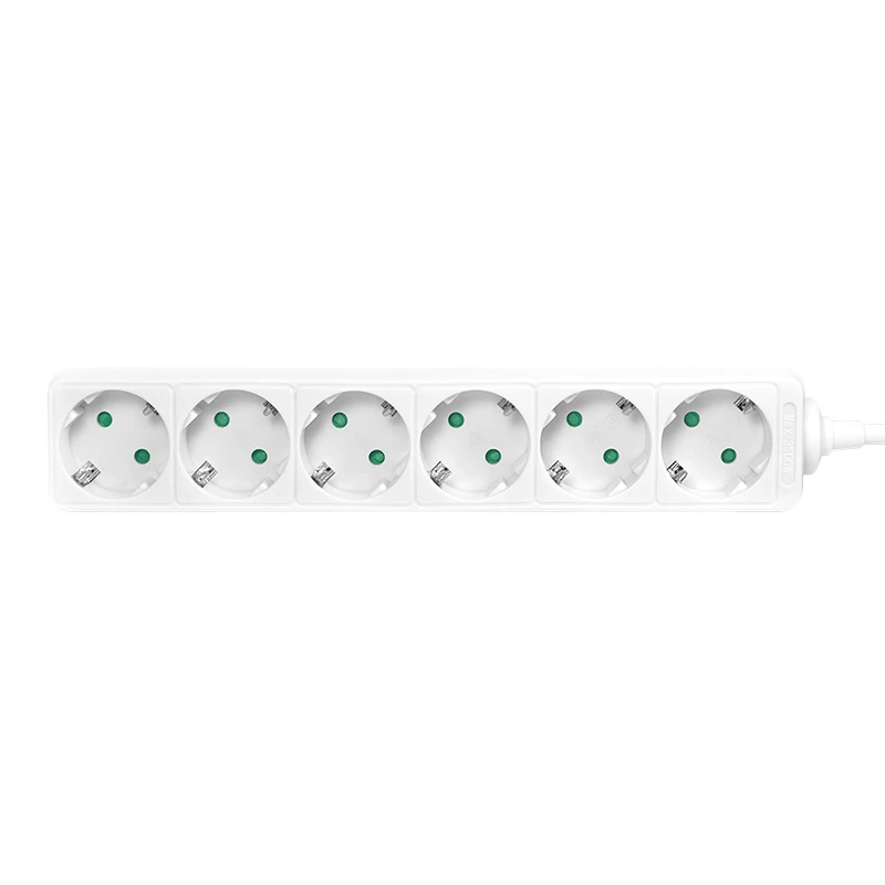 Pikendusjuhe LogiLink LPS238 1,5 m 6 vahelduvvoolupistikupesa siseruumidesse valge