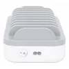Manhattan Charging Station, 10x Ports: 3x USB-C (up to 18W PD) and 7x USB-A (up to 12W), 120W Total Output, Valge/hall, Three Year Warranty