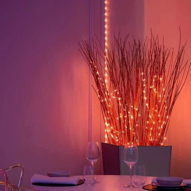 LED vanik Twinkly TWD200STP-TEU mitmevärviline siseriba, 5 cm vahedega, IP20, läbipaistev kaabel