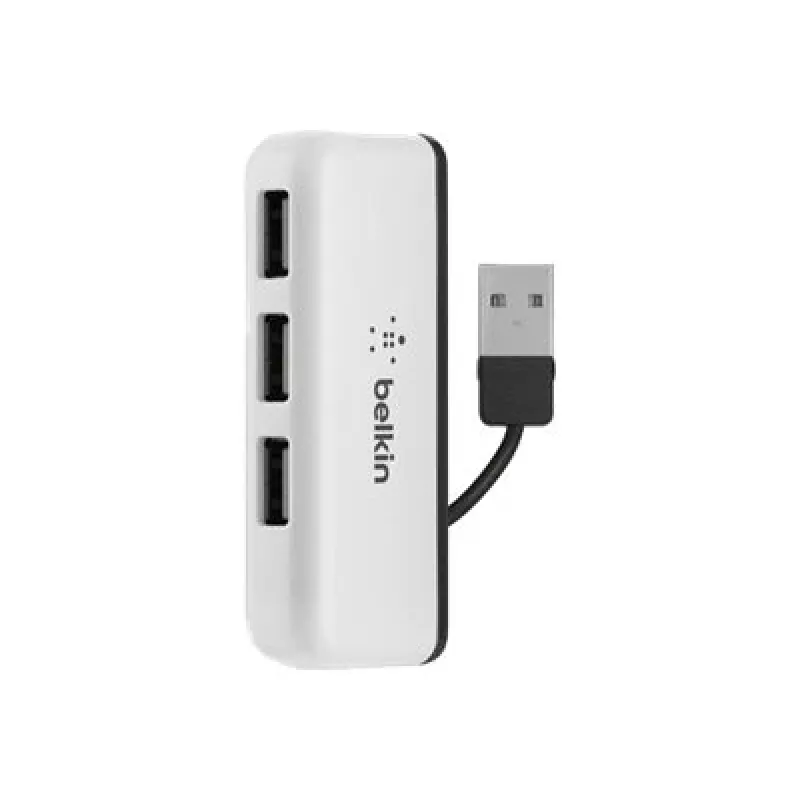 Belkin USB 2.0 4-Port Travel Hub, hõbedane, F4U021bt