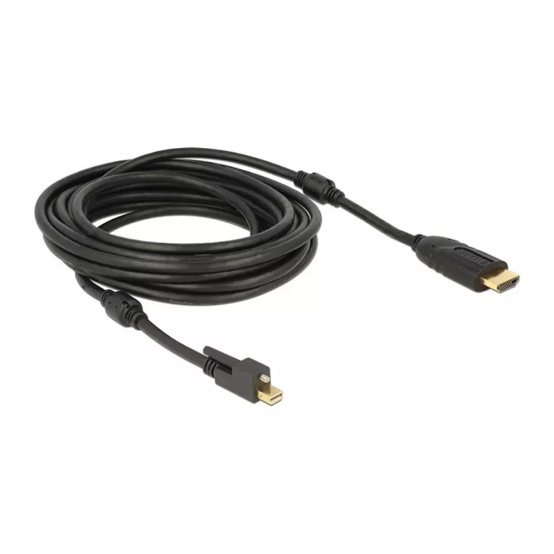 Videokaabli adapter DeLOCK 83732 Mini DisplayPort HDMI-le 5 m Must