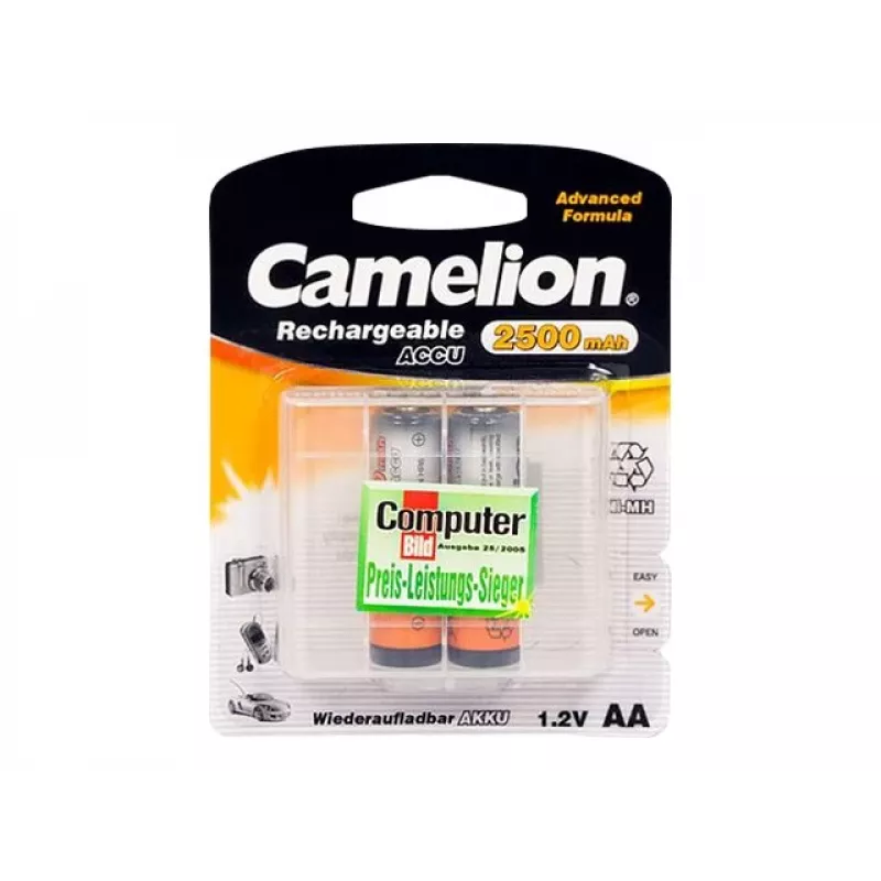 Laetavad Ni-MH AA/HR6 patareid CAMELION 2500 mAh, 2 tk