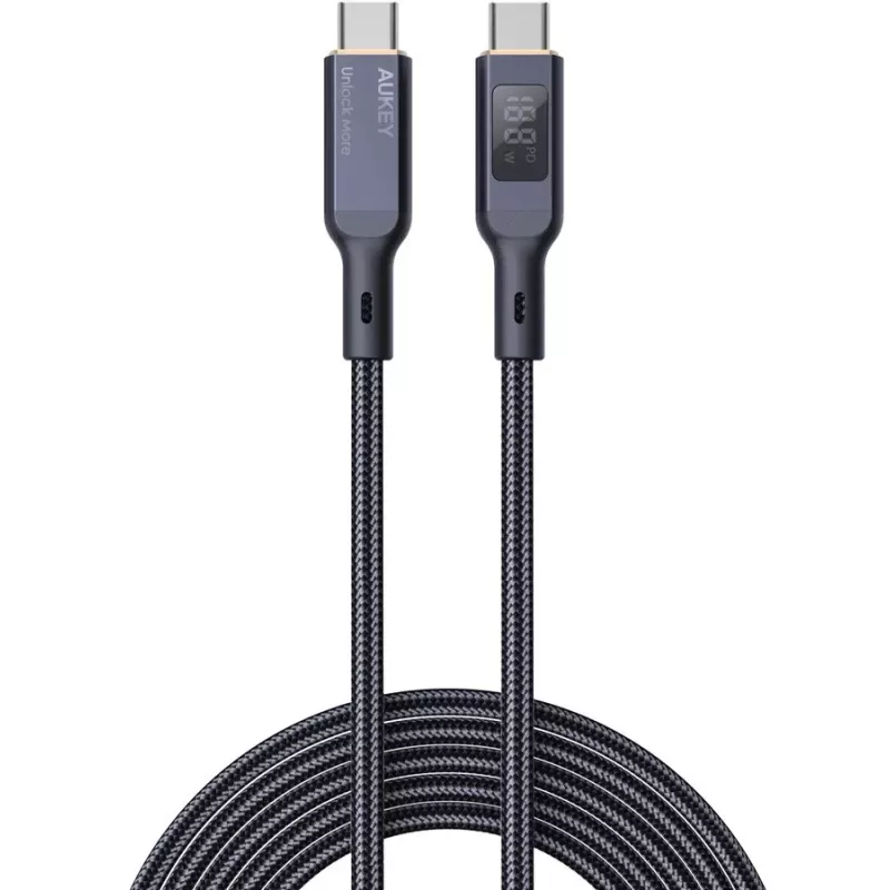AUKEY CB-MCC102 USB-kaabel 1,8 m USB-C must 480 Gbit/s