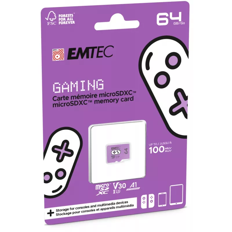 Mälukaart Emtec 64GB MicroSDXC UHS-I ECMSDM64GXCU3G