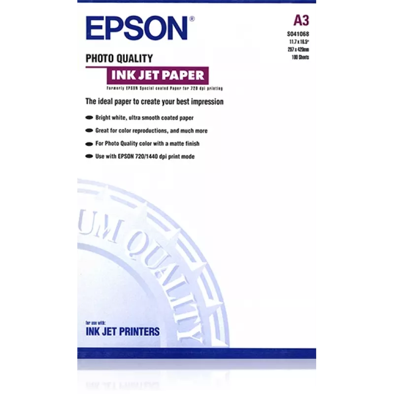 Epson Photo Quality tindiprinteri paber, DIN A3, 102 g/m², 100 lehte