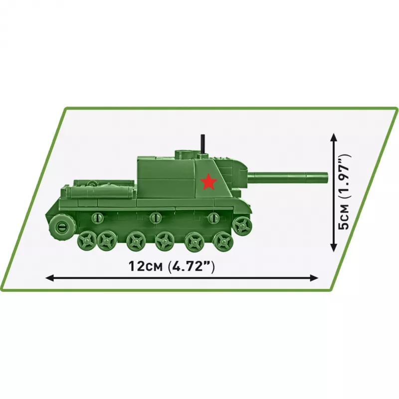 Ehituskomplekt Cobi ISU 152 — Teise maailmasõja teema, 135 tk, roheline