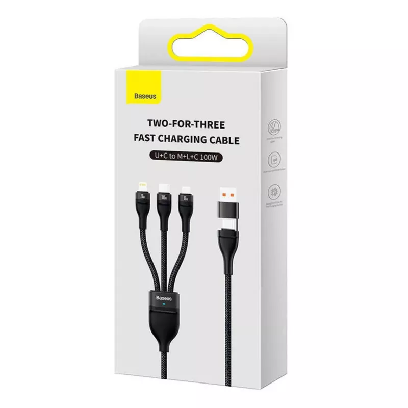 USB-kaabel Baseus CASS030101 1,2 m USB A/USB C USB C/Micro-USB B/Lightning must