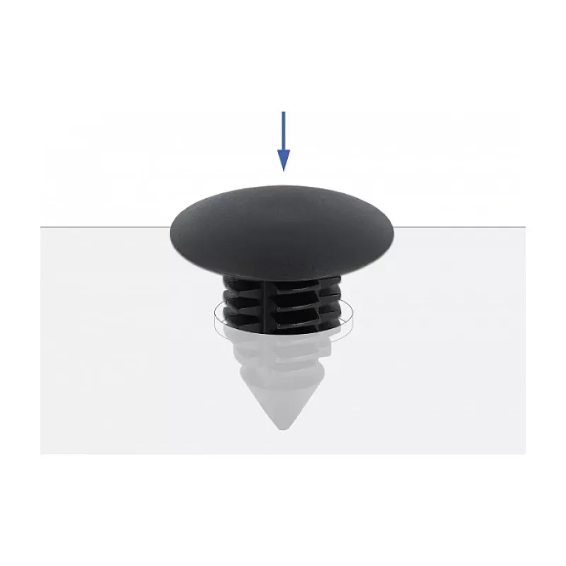 Kuuseklip DeLOCK 60187 must nailon 15 mm 14,5 mm 10 tk