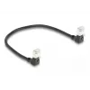 DeLOCK RJ45 võrgukaabel Cat.6A S/FTP õhuke 90° allapoole 0,25 m must