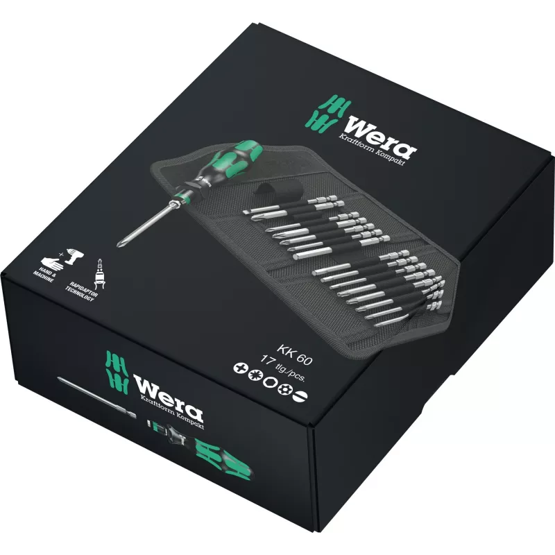 Kombineeritud kruvikeeraja Wera Kraftform Kompakt 60 Set